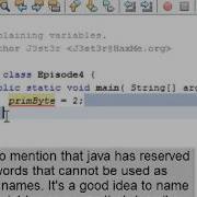 Java Episode 4 Variables