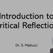Intro To Critical Reflection