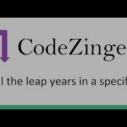 Display All The Leap Years In A Specific Range By Javascript In Codezinger