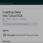 Loading Data Into Cloud SQL Qwiklabs GSP196 CLI