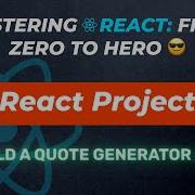 Create A ReactJS Random Quote Generator React JS Project React Project In Hindi