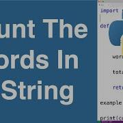 Count The Words In A String Python Example