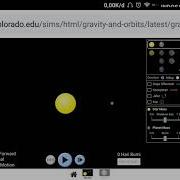 Virtual PhET Simulation Gravitasi Orbit