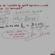 Spatial Dependence In A Regression Model