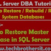 SQL Server DBA Tutorial 83 How To Restore Master Database In SQL Server