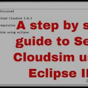 Cloudsim Tutorial Install CloudSim Using Eclipse IDE