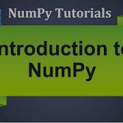 Machine Learning Tutorial Python NumPy 1 Introduction To NumPy