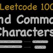 Leetcode 1002 Find Common Characters