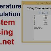 Temperature Calculation System Using Vb Net