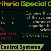 Routh Hurwitz Criteria Special Case 1