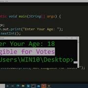 Java Program To Check Voting Eligibility Learn Coding