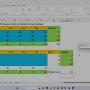 Transportation Problem Optimization Using Excel Solver