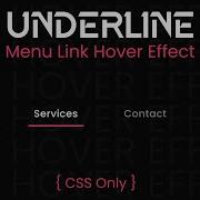 Draw Underline Link Hover Effect CSS Menu Hover Effect