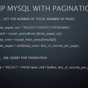 PHP MYSQL DATA WITH PAGINATION