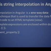 What Is String Interpolation In Angular