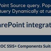 Sharepoint Source Query Populating The Query Dynamically At Runtime With COZYROC SSIS Components