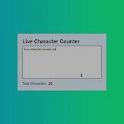 Live Character Counter Using HTML CSS JavaScript