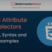 CSS Attribute Selectors