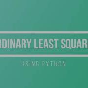 How To Estimate OLS In Python