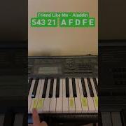 How To Play Friend Like Me Aladdin Easy Piano Tutorial Shorts