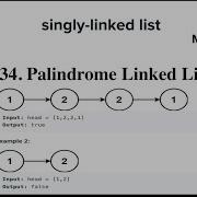 Palindrome Linked List LeetCode Data Structure Python Programming