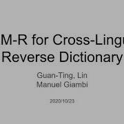 ISA562 XLM R For Cross Lingual Reverse Dictionary