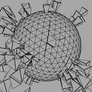 Sphere Composed Of Triangular Pyramids Draw By OpenFrameworks