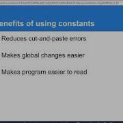 Using Constant Variables