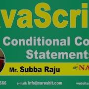 JavaScript Conditional Control Statements JavaScript Tutorial Mr Subba Raju