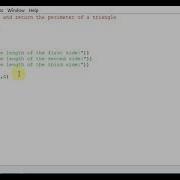 Function To Calculate And Return The Perimeter Of A Triangle Python