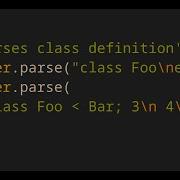 Parsing Expression Grammar PEG 08 Parsing Class Definitions