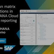 SAP S 4HANA For Group Reporting Matrix Consolidations Overview Demo