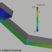Dam Break Flow With Reflected Wave 3D View