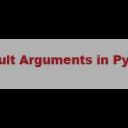 Default Arguments In Python