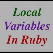 Local Variables In Ruby Learn Ruby Programming Ruby Tutorials