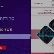 JAVA PROGRAMMING 314317 SOLVED MANUAL 4 And 5 4th Semester Computer Engineering