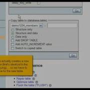 Copying A Database Table With PhpMyAdmin