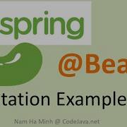 Spring Bean Annotation Examples