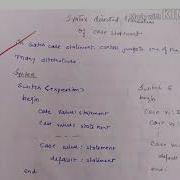 SDT Of Case Statement Lecture 69 Compiler Design