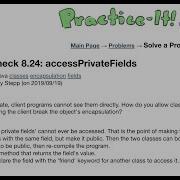 Java Practice It Self Check 8 24 AccessPrivateFields Classes Encapsulation Fields