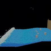4K SPH Python Taichi 300K Particles Simulation Of Sea Waves Gradually Flooding The Beach