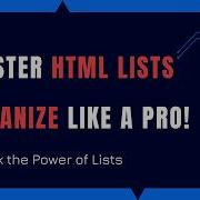 HTML Lists Ordered Unordered Descriptive HTML CSS Tutorial 3