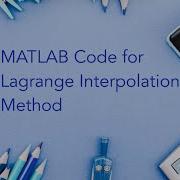 MATLAB Code For Lagrange Interpolation Method