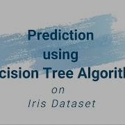 Prediction Using Decision Tree Algorithm Iris Dataset