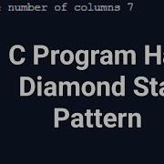 C Program Half Diamond Star Pattern C Program Prectical Questions