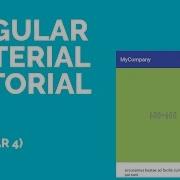 Angular 4 Material Tutorial