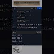 How To Calculate The Distance Between Two Points In C Language 12program