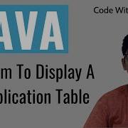 Program To Display The Multiplication Table Of 8 Java Tutorial