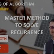 Master Theorem Solving Recurrences Data Structure Algorithm GATE APPLIED COURSE