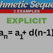 Arithmetic Sequence Explicit Formula